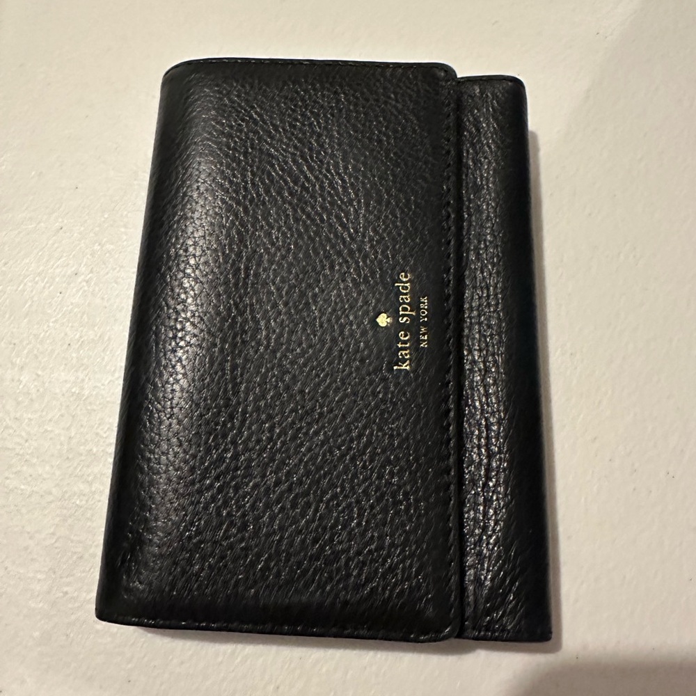 Kate Spade Trifold Black Leather Wallet